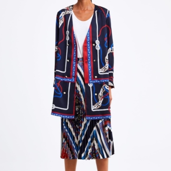 NWT Zara KNOT PRINT DRESS - Picture 3 of 8